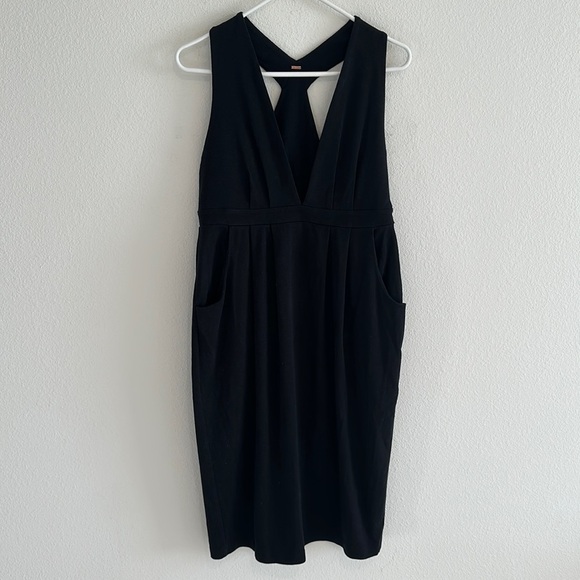 Free People V Neck Pleated Dress - Picture 1 of 9